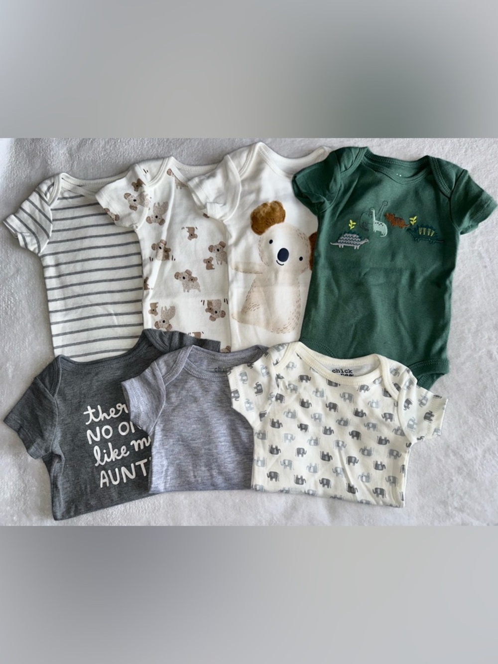 Bundle of Short Sleeve Onesies- Boy (0-3 Mo)